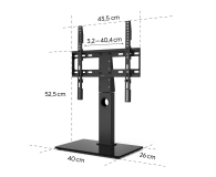 Hama Stojak do TV 55" MAX 30KG obrotowy regulowana wysokość - 1516980 - zdjęcie 4